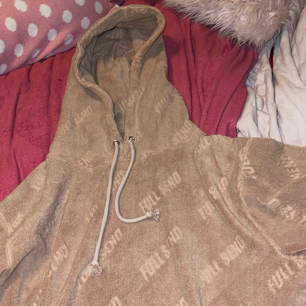 FULL SEND jacquard hoodie by Nelk hoodie tan